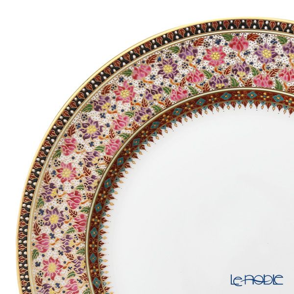 ブランベンジャロン工房 プレート 25cm ロータスフラワー多彩