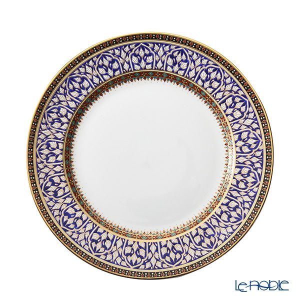 ブランベンジャロン工房 プレート 25cm ロータスチャネルブルー