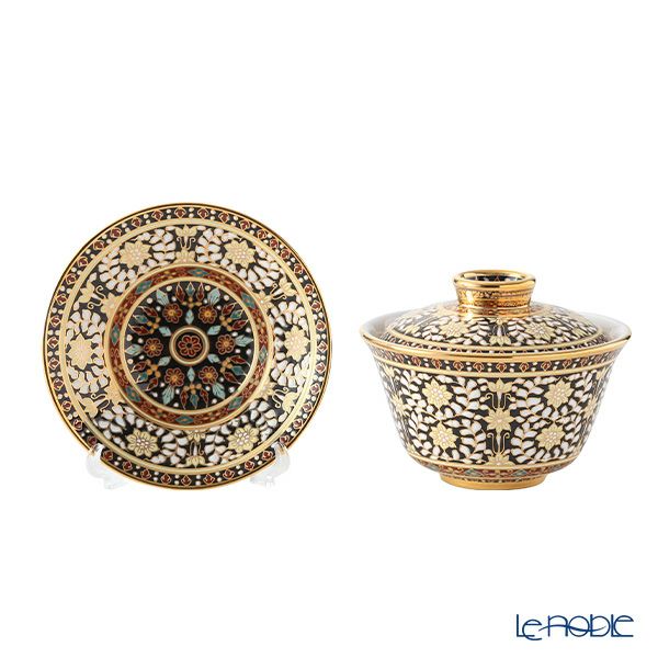 ブランベンジャロン工房 オリエンタルカップ＆ソーサー カニェンブラック L