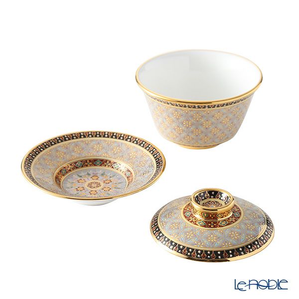 ブランベンジャロン工房 オリエンタルカップ＆ソーサー クラチャン グレイ L