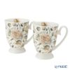 DUO フローラルシリーズ イングリッシュローズ マグカップ ホワイト ペア 340ml
