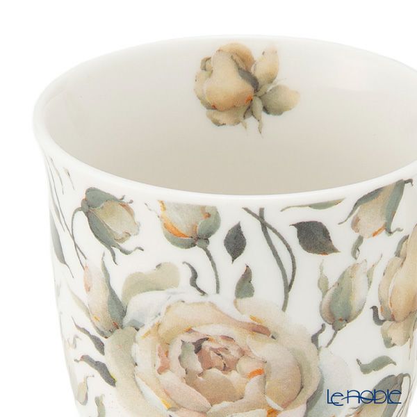 DUO フローラルシリーズ イングリッシュローズ マグカップ ホワイト ペア 340ml