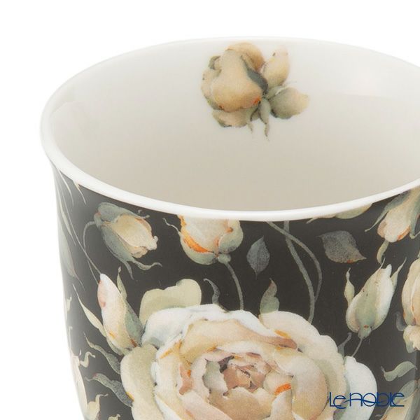 DUO フローラルシリーズ イングリッシュローズ マグカップ ブラック ペア 340ml