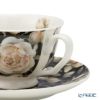 DUO フローラルシリーズ イングリッシュローズ カップ＆ソーサー ブラック ペア 250ml