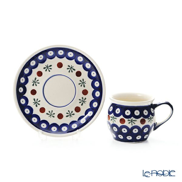 ポーリッシュポタリー（ポーランド陶器） ボレスワヴィエツ コーヒーカップ＆ソーサー 160ml／14.2cm 913／710／D-41