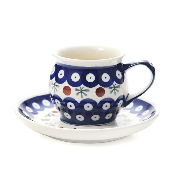 ポーリッシュポタリー（ポーランド陶器） ボレスワヴィエツ コーヒーカップ＆ソーサー 160ml／14.2cm 913／710／D-41