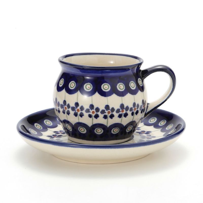 ポーリッシュポタリー（ポーランド陶器） ボレスワヴィエツ コーヒーカップ＆ソーサー 160ml 913／710／A-166A