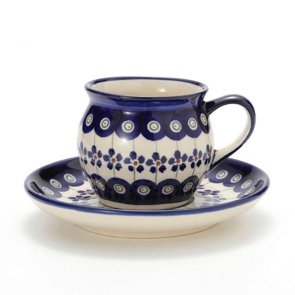 ポーリッシュポタリー（ポーランド陶器） ボレスワヴィエツ コーヒーカップ＆ソーサー 160ml 913／710／A-166A