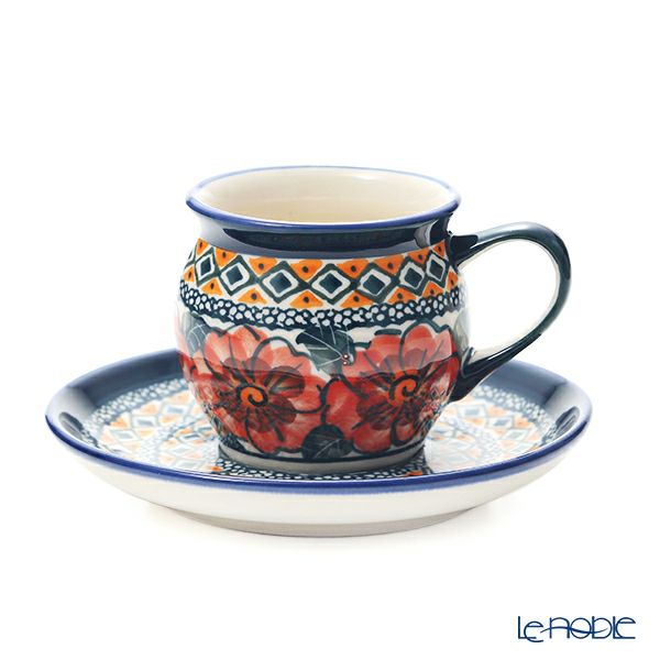 ポーリッシュポタリー（ポーランド陶器） ボレスワヴィエツ コーヒーカップ＆ソーサー 160ml／14.2cm 913／710／ART-124 アートコレクション