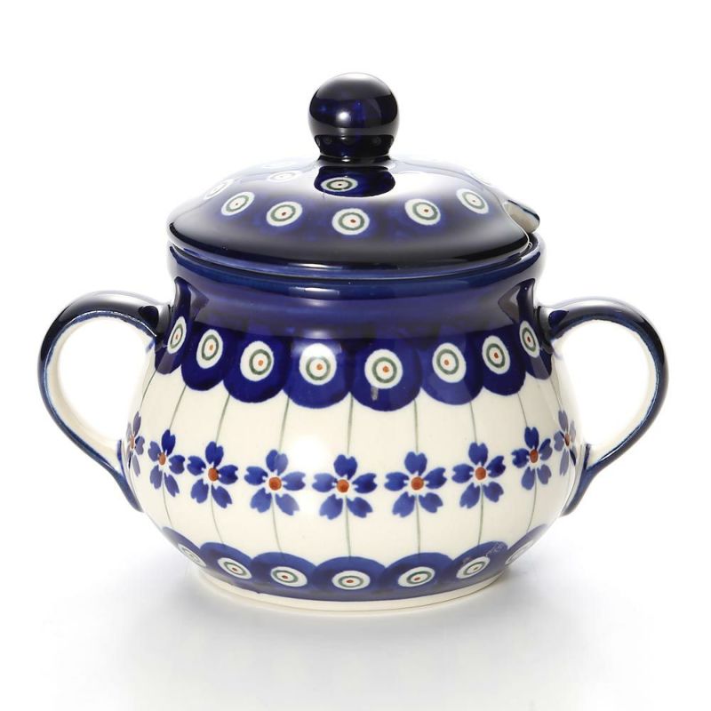 ポーリッシュポタリー（ポーランド陶器） ボレスワヴィエツ シュガーボウル 250ml／9.8cm 1354／A-166A
