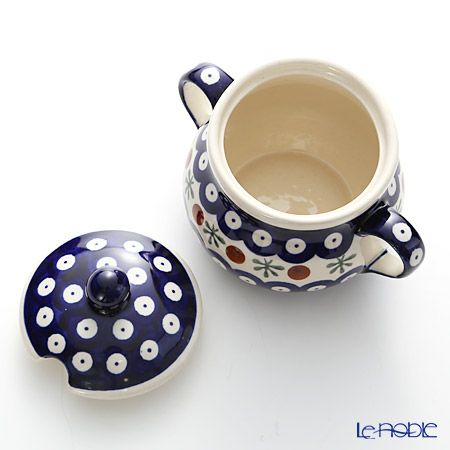 ポーリッシュポタリー（ポーランド陶器） ボレスワヴィエツ シュガーボウル 250ml／9.8cm 1354／D-41