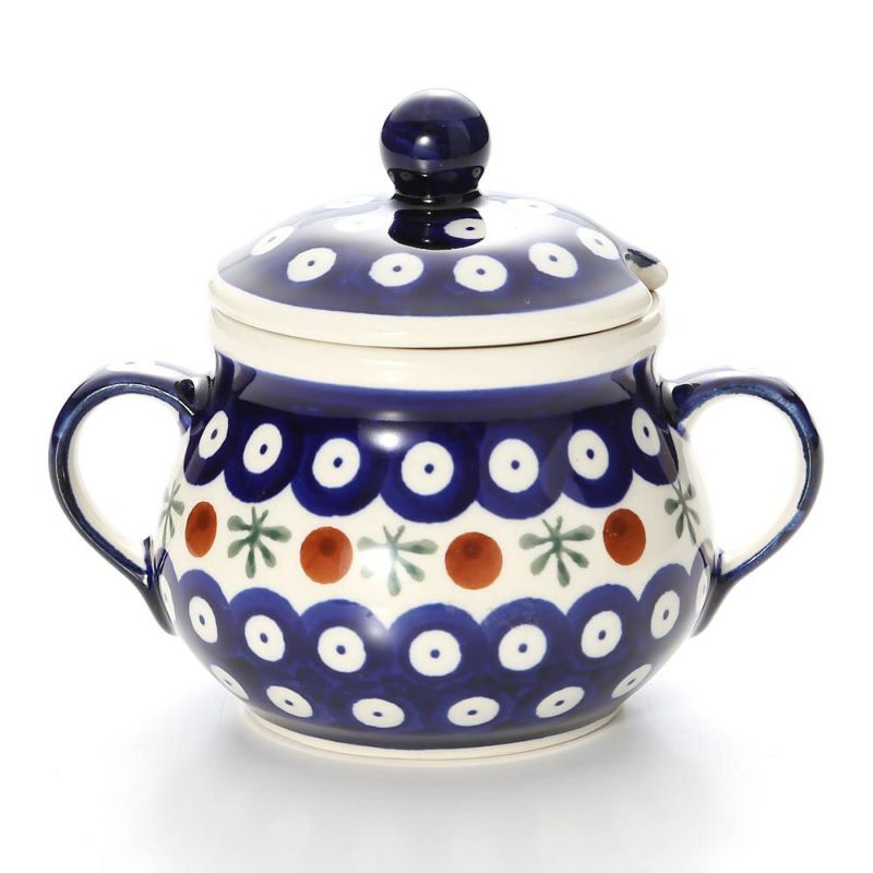 ポーリッシュポタリー（ポーランド陶器） ボレスワヴィエツ シュガーボウル 250ml／9.8cm 1354／D-41