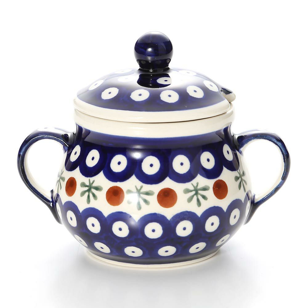 ポーリッシュポタリー（ポーランド陶器） ボレスワヴィエツ シュガーボウル 250ml／9.8cm 1354／D-41