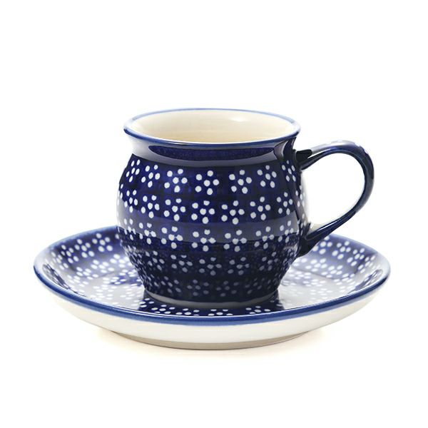 ポーリッシュポタリー（ポーランド陶器） ボレスワヴィエツ コーヒーカップ＆ソーサー 160ml／14.2cm 913／710／226A