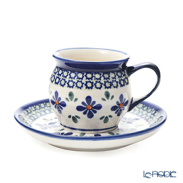 ポーリッシュポタリー（ポーランド陶器） ボレスワヴィエツ コーヒーカップ＆ソーサー 160ml／14.2cm 913／710／DU-60