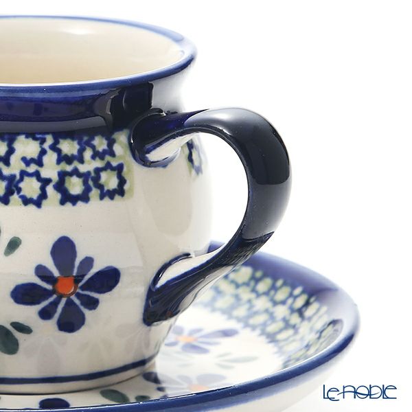 ポーリッシュポタリー（ポーランド陶器） ボレスワヴィエツ コーヒーカップ＆ソーサー 160ml／14.2cm 913／710／DU-60