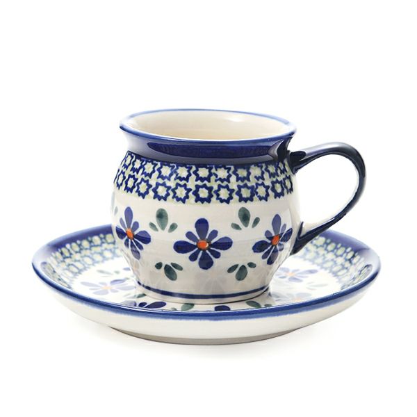 ポーリッシュポタリー（ポーランド陶器） ボレスワヴィエツ コーヒーカップ＆ソーサー 160ml／14.2cm 913／710／DU-60