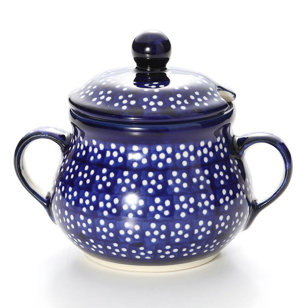 ポーリッシュポタリー（ポーランド陶器） ボレスワヴィエツ シュガーボウル 250ml／9.8cm 1354／226A