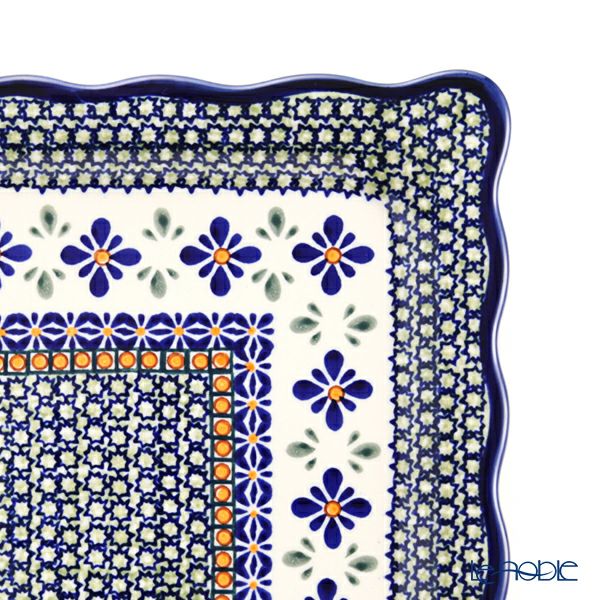 ポーリッシュポタリー（ポーランド陶器） ボレスワヴィエツ スクエアプレート 24cm 1570／DU-60