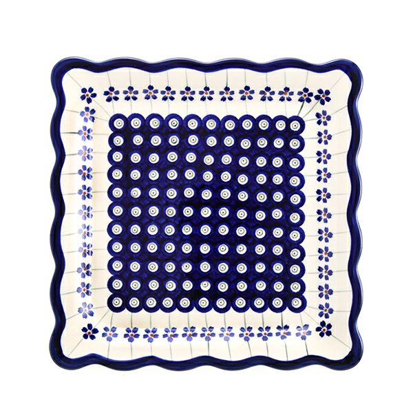 ポーリッシュポタリー（ポーランド陶器） ボレスワヴィエツ スクエアプレート 24cm 1570／A-166A