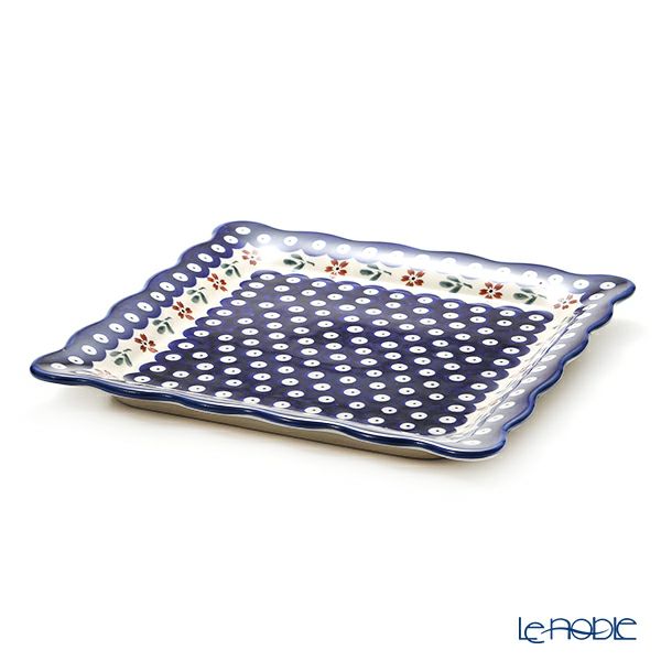 ポーリッシュポタリー（ポーランド陶器） ボレスワヴィエツ スクエアプレート 24cm 1570／A-167A