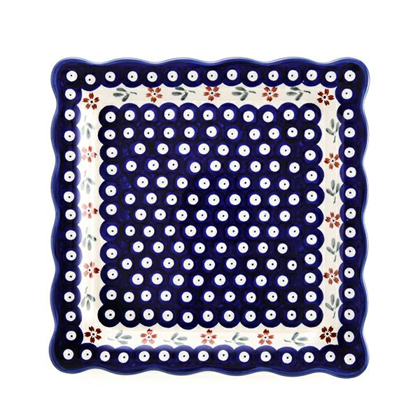 ポーリッシュポタリー（ポーランド陶器） ボレスワヴィエツ スクエアプレート 24cm 1570／A-167A