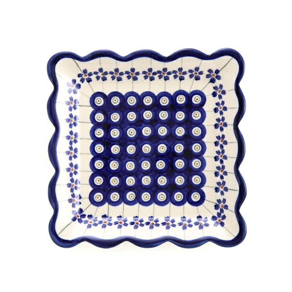 ポーリッシュポタリー（ポーランド陶器） ボレスワヴィエツ スクエアプレート 16cm 1610／A-166A