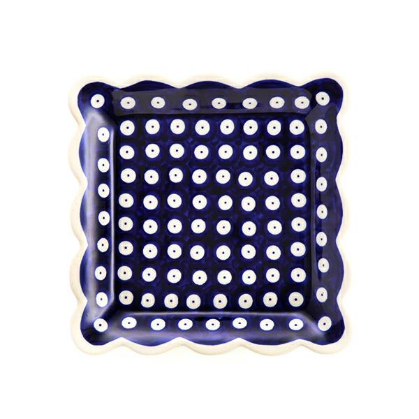 ポーリッシュポタリー（ポーランド陶器） ボレスワヴィエツ スクエアプレート 16cm 1610／D-42