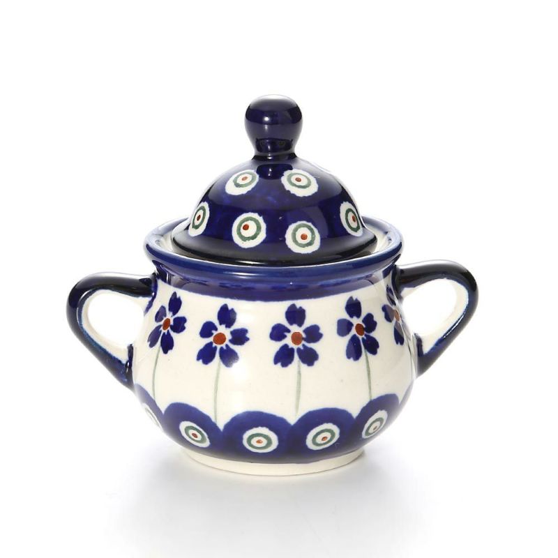 ポーリッシュポタリー（ポーランド陶器） ボレスワヴィエツ シュガーボウル 50ml／7.7cm 1115／A-166A