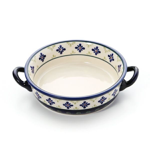 ポーリッシュポタリー（ポーランド陶器） ボレスワヴィエツ グラタン皿 18.8cm／H4.6cm 1454／297A