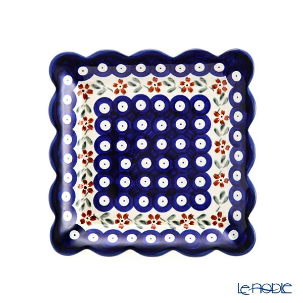 ポーリッシュポタリー（ポーランド陶器） ボレスワヴィエツ スクエアプレート 16cm 1610／A-167A