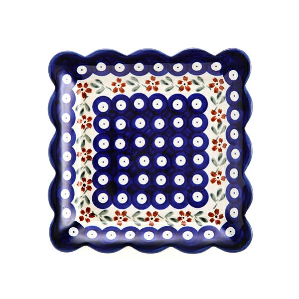 ポーリッシュポタリー（ポーランド陶器） ボレスワヴィエツ スクエアプレート 16cm 1610／A-167A