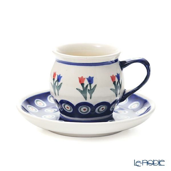 ポーリッシュポタリー（ポーランド陶器） ボレスワヴィエツ コーヒーカップ＆ソーサー 160ml／14.2cm 913／710／809