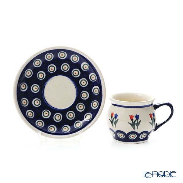 ポーリッシュポタリー（ポーランド陶器） ボレスワヴィエツ コーヒーカップ＆ソーサー 160ml／14.2cm 913／710／809
