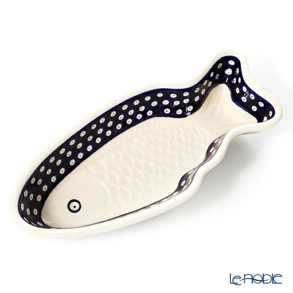 ポーリッシュポタリー（ポーランド陶器） ボレスワヴィエツ フィッシュプラター 35cm 1412／D-41