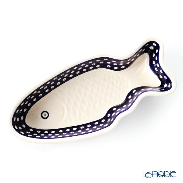 ポーリッシュポタリー（ポーランド陶器） ボレスワヴィエツ フィッシュプラター 35cm 1412／D-41