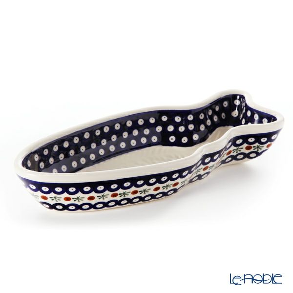 ポーリッシュポタリー（ポーランド陶器） ボレスワヴィエツ フィッシュプラター 35cm 1412／D-41