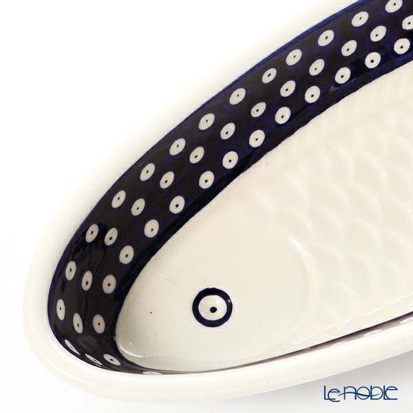 ポーリッシュポタリー（ポーランド陶器） ボレスワヴィエツ フィッシュプラター 35cm 1412／D-41