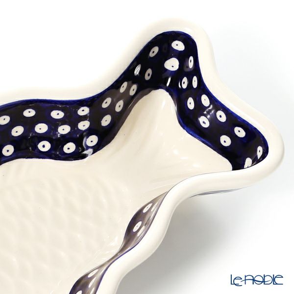 ポーリッシュポタリー（ポーランド陶器） ボレスワヴィエツ フィッシュプラター 35cm 1412／D-41