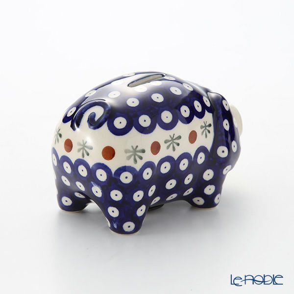 ポーリッシュポタリー（ポーランド陶器） ボレスワヴィエツ ピギーバンク（豚の貯金箱） 15.5cm／H9.3cm 1815／D-41