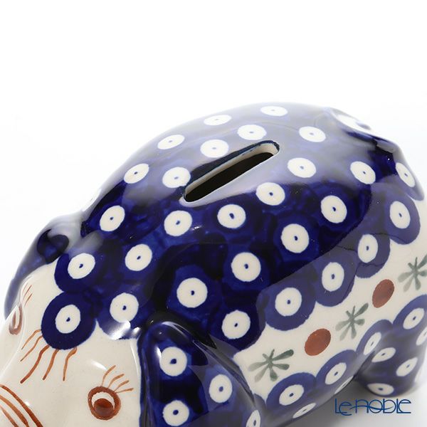 ポーリッシュポタリー（ポーランド陶器） ボレスワヴィエツ ピギーバンク（豚の貯金箱） 15.5cm／H9.3cm 1815／D-41