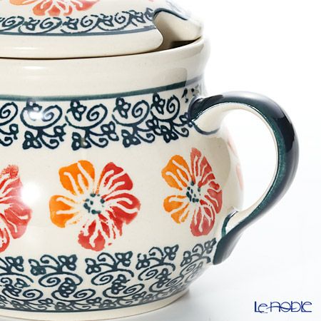 ポーリッシュポタリー（ポーランド陶器） ボレスワヴィエツ シュガーボウル 250ml／9.8cm 1354／955