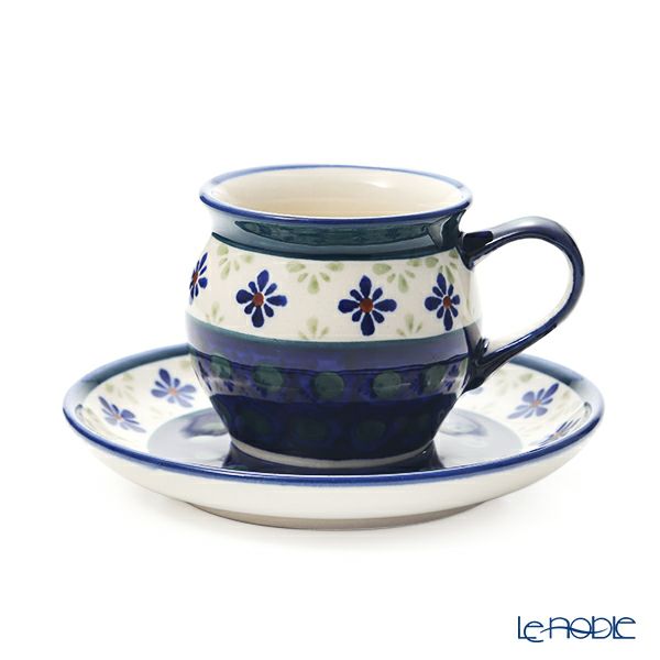 ポーリッシュポタリー（ポーランド陶器） ボレスワヴィエツ コーヒーカップ＆ソーサー 160ml／14.2cm 913／710／A-297A