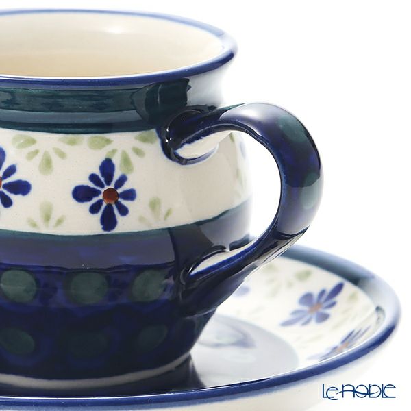 ポーリッシュポタリー（ポーランド陶器） ボレスワヴィエツ コーヒーカップ＆ソーサー 160ml／14.2cm 913／710／A-297A