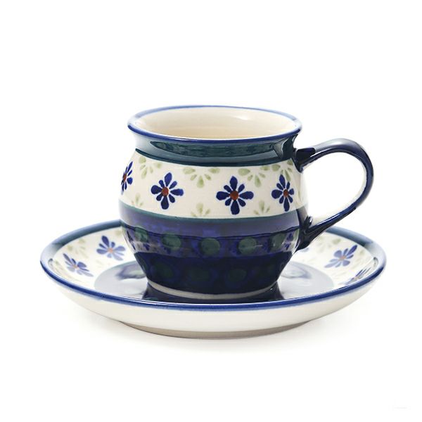 ポーリッシュポタリー（ポーランド陶器） ボレスワヴィエツ コーヒーカップ＆ソーサー 160ml／14.2cm 913／710／A-297A