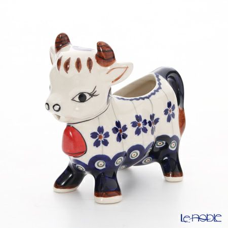 ポーリッシュポタリー（ポーランド陶器） ボレスワヴィエツ クリーマー（ウシ） 75ml 1885／A-166A