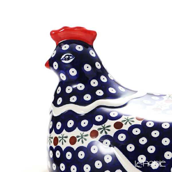 ポーリッシュポタリー（ポーランド陶器） ボレスワヴィエツ 蓋付きディッシュ（ニワトリ） 32.5cm 1773／1788／D-41