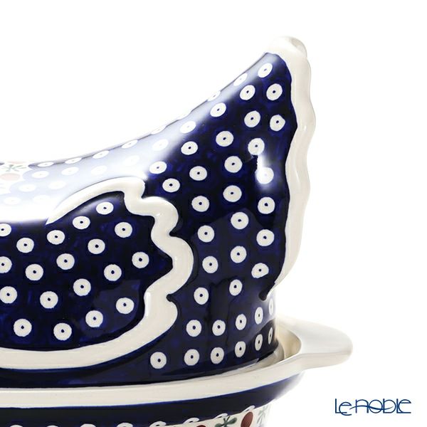 ポーリッシュポタリー（ポーランド陶器） ボレスワヴィエツ 蓋付きディッシュ（ニワトリ） 32.5cm 1773／1788／D-41