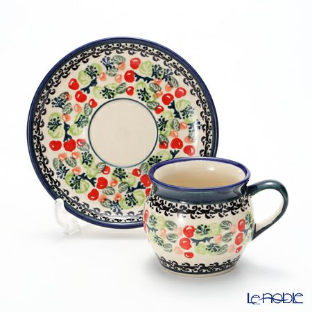 ポーリッシュポタリー（ポーランド陶器） ボレスワヴィエツ コーヒーカップ＆ソーサー 160ml 913／710／DU158