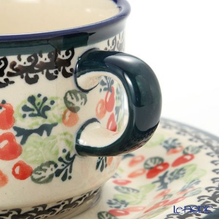 ポーリッシュポタリー（ポーランド陶器） ボレスワヴィエツ スープカップ＆ソーサー 260ml 900／908／DU158